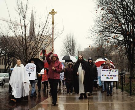 Trans-affirming Christians gather at the Capitol to say “Not In Jesus’ Name”